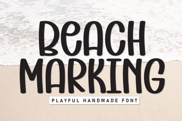Beach Marking Font for Creative Campaigns