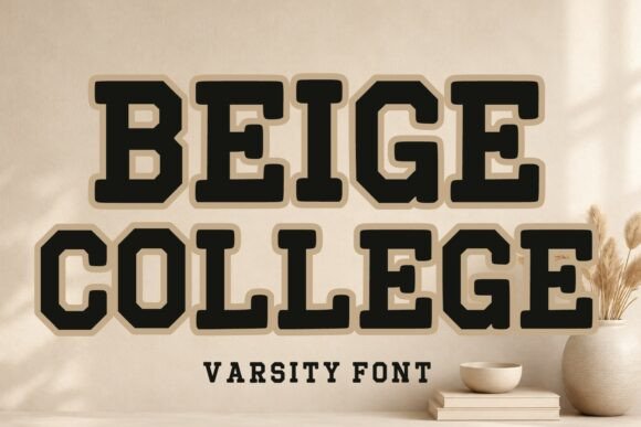 Beige College Font for Creative Projects