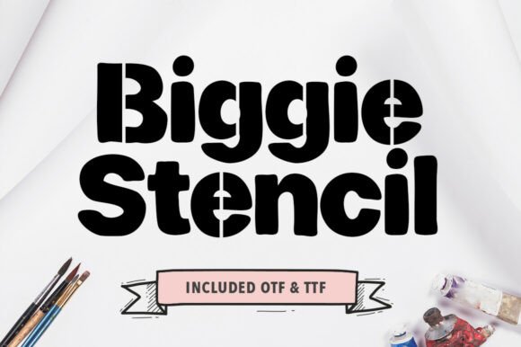 Biggie Stencil Font