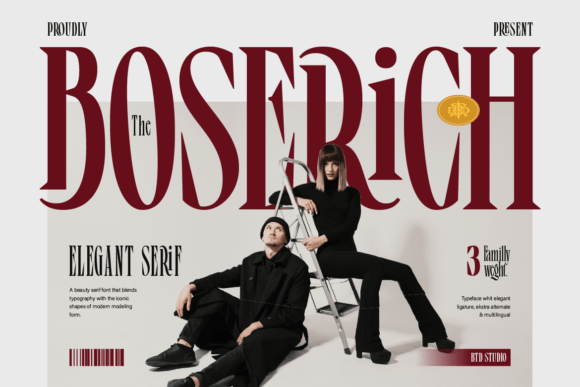 Boserich: A Luxurious Serif for Business Branding