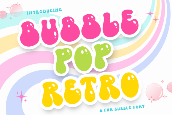Bubble Pop Retro Font for Creative Brands