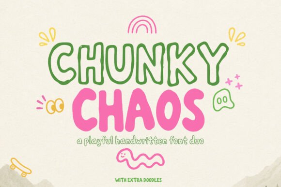 Chunky Chaos Font for Creative Design