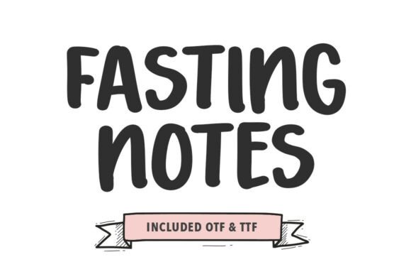 Fasting Notes Font for Creative Projects