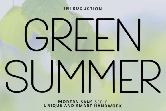 Green Summer Font for Creative Projects