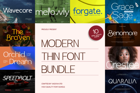 Modern Thin Font for Editorial Design