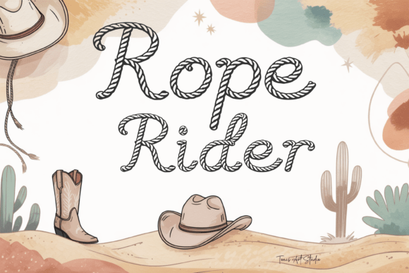 Rope Rider Font for Western Design