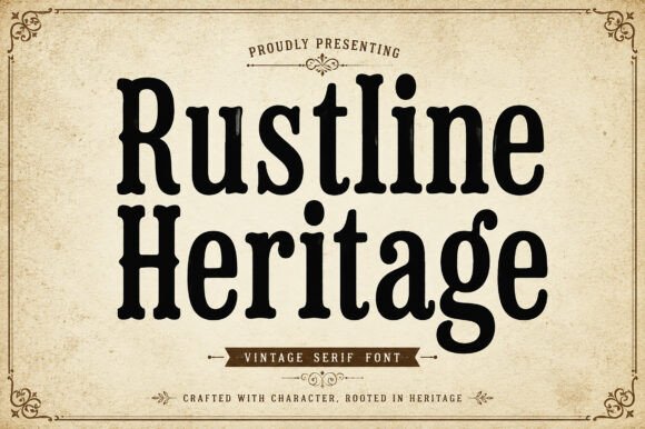 Rustline Heritage Font for Creative Projects