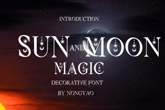 Sun and Moon Magic Font